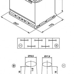 Exide EL550 Μπαταρία Αυτοκινήτου Start Stop EFB με Χωρητικότητα 55Ah 540A