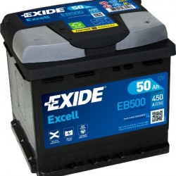 Μπαταρία Exide EB500 Excell 12V 50Ah 450A 207Χ175Χ190