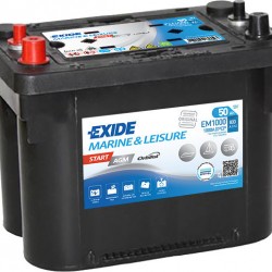 Μπαταρία Exide Marine EM1000 AGM 50AH 800A 260x173x206