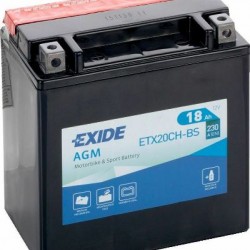 Μπαταρία Μοτοσυκλέτας Exide ETX20CH-BS 18AH AGM 150Χ90Χ160