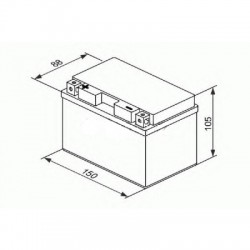 Μπαταρία Μοτοσυκλέτας Exide ET12A-BS 9.5AH AGM 150Χ87Χ105