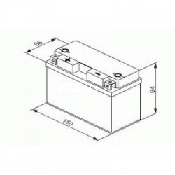 Μπαταρία Μοτοσυκλέτας Exide ET7B-BS 6.5AH AGM 150Χ66Χ94