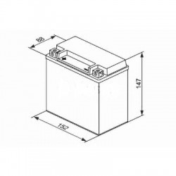 Μπαταρία Μοτοσυκλέτας Exide ETX14-BS 12AH AGM 150Χ87Χ145