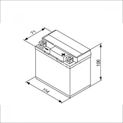 Μπαταρία Μοτοσυκλέτας Exide ETX5L-BS 4AH AGM 114Χ71Χ106