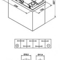Μπαταρια αυτοκινητου Bavaria 45AH-330A 238x129x227 (NS60S)