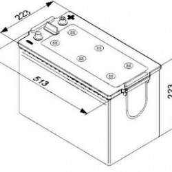 Μπαταρια φορτηγου SMF Heavy Duty 155Ah- 900A 513x223x223 (ΚΛΕΙΣΤΟΥ ΤΥΠΟΥ - Ca\Ca)​ Bavaria