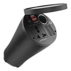 Amio - INVERTER ΠΟΤΗΡΟΘΗΚΗΣ 12>230V max150W-peak300W ΜΕ 2 USB 4800mA ΚΑΙ ΑΝΤΑΠΤΟΡΑ ΑΝΑΠΤΗΡΑ 12V - 1 τεμ. (02469/AM)