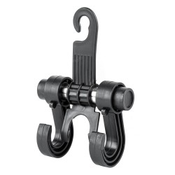 Amio - ΚΡΕΜΑΣΤΡΑ ΠΡΟΣΚΕΦΑΛΟΥ ΚΑΘΙΣΜΑΤΟΣ ΜΕ 2 ΓΑΝΤΖΟΥΣ (ΜΑΥΡΟ/ PP ΠΛΑΣΤΙΚΟ) - 1 ΤΕΜ. (02958/AM)