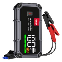 Amio - Φορητός Εκκινητής Μπαταρίας (Jump Starter), Powerbank και Φακός LED τάση λειτουργίας 12V με χωρητικότητα 12Ah και ρεύμα εκκίνησης 500A (στιγμιαία μέγιστη ισχύς 1000A) σειρά Pro για Επιβατικά Αυτοκίνητα - 1 τεμ. (04676/AM)