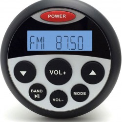 HASDA MP3 PLAYER 89mm - 12V - 4X25W ΜΕ ΡΑΔΙΟΦΩΝΟ / USB / BLUETOOTH (ΑΔΙΑΒΡΟΧΟ/ΣΤΡΟΓΓΥΛΟ/ΜΑΥΡΟ)