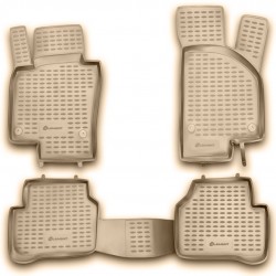 ΠΑΤΑΚΙΑ ΣΕ ΣΚΑΦΗ TPE ΛΑΣΤΙΧΟ ΓΙΑ VW PASSAT B6 09/2005-2010  ΣΕ ΜΠΕΖ ΧΡΩΜΑ NOVLINE - 4 ΤΕΜ.