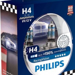Λαμπες αυτοκινητου Philips Racing Vision H4 +150% 12V 55W  - Αγορά ΕΔΩ εώς 6 άτοκες δόσεις
