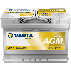 Μπαταρια Αυτοκινητου Varta E39 start-stop AGM silver dynamic plus ready 70AH 760Α 278x175x190