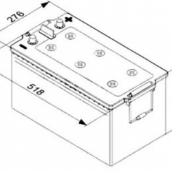 Μπαταρία VARTA LED PROFESSIONAL DUAL EFB 12V 240AH 1200A 518X276X242